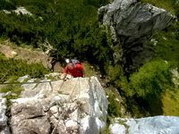 J&ouml;rg von de Fenn. Blinder Bergsteiger erklimmt den Klettersteig Schuastergangl 2010. Bild 15