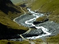 J&ouml;rg von de Fenn. Blinder Wanderer entdeckt das Gebiet um den Gro&szlig;glockner in Kals 2011. Bild 14